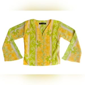 Girls Boho Folk Blouse